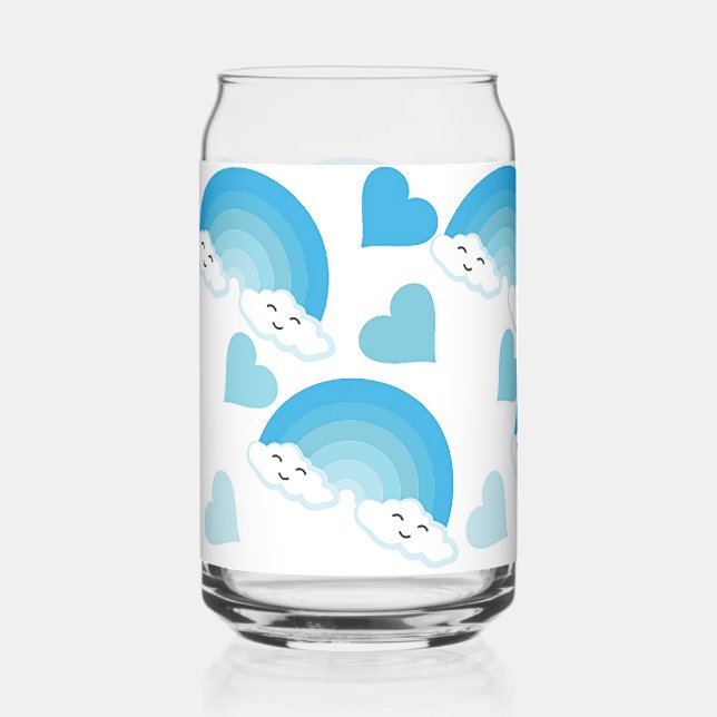 Vaso Con Forma De Lata Arcoiris azules (Anverso)