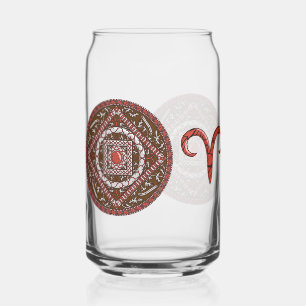 Vaso Con Forma De Lata Aries Mandala