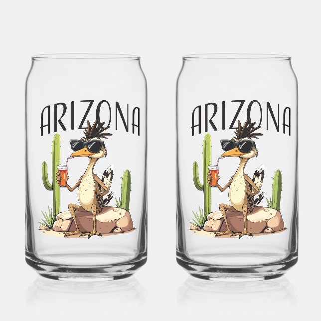 Vaso Con Forma De Lata Arizona Roadrunner having a beverage (Anverso)
