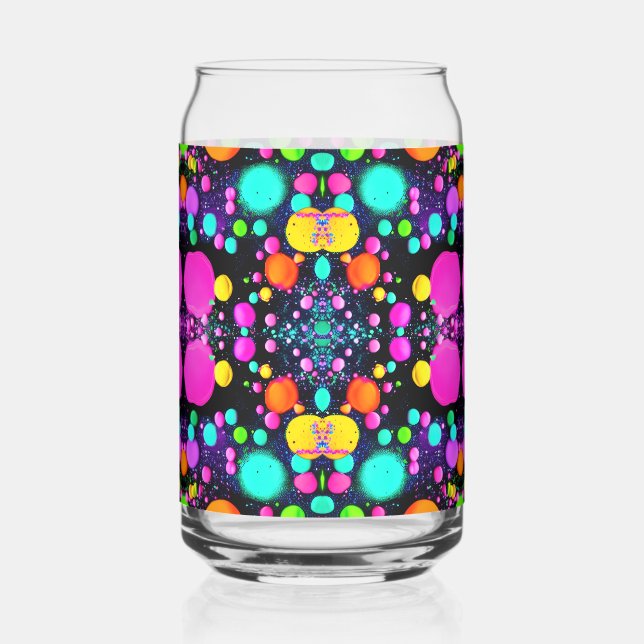 Vaso Con Forma De Lata arte abstracto brillante (Izquierda)