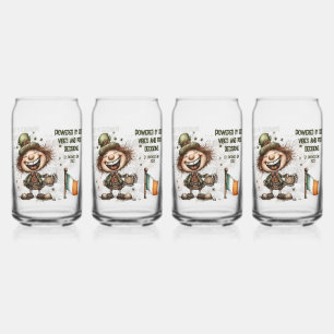 Vaso Con Forma De Lata Arte alegre del duende del día de San Patricio