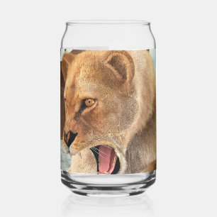 Vaso Con Forma De Lata Arte de Aventura en la Jungla de la Fiera Leona