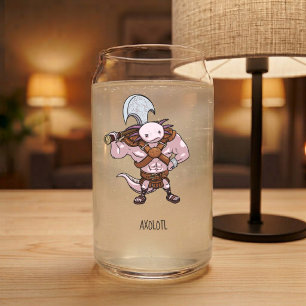 Vaso Con Forma De Lata Arte de Axolotl con Hacha de Batalla Barbárica Des