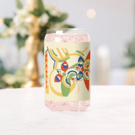 Vaso Con Forma De Lata Arte de cartel floral geométrico retro Art Déco