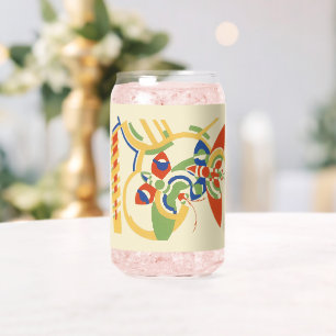Vaso Con Forma De Lata Arte de cartel floral geométrico retro Art Déco
