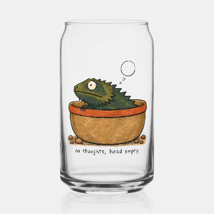 Vaso Con Forma De Lata Arte de dragón barbudo sin pensamientos y cabeza v