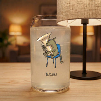 Vaso Con Forma De Lata Arte de juego de palabras Tubacabra Tuba Player Ch