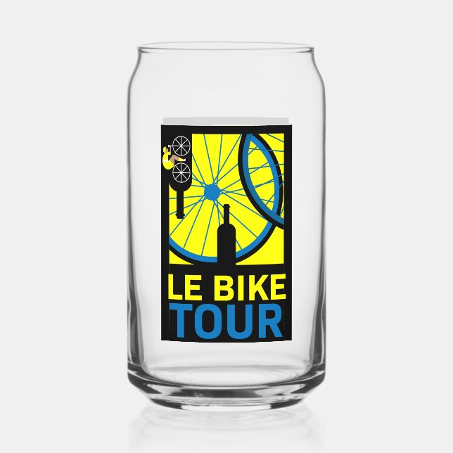 Vaso Con Forma De Lata Arte de turismo en bicicleta (Anverso)