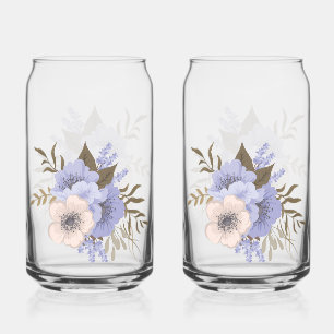 Vaso Con Forma De Lata Arte Floral Rosa Vintage Flores Botánicas Retro