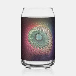 Vaso Con Forma De Lata Arte fractal moderno abstracto de caracol colorido