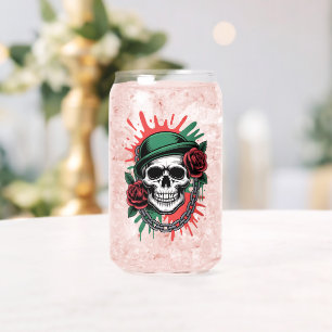 Vaso Con Forma De Lata Arte gráfico atrevido: cráneo con sombrero bowler