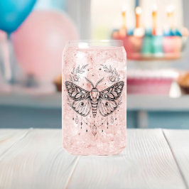 Vaso Con Forma De Lata Arte lineal místico gótico de polilla botánica cel