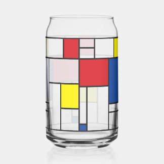 Vaso Con Forma De Lata Arte Moderno De Stijl Geométrico Minimalista Mondr