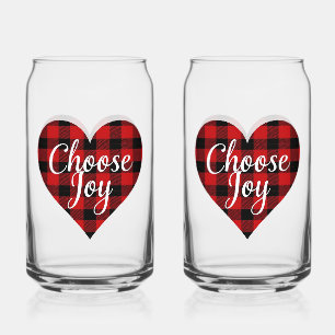 Vaso Con Forma De Lata Arte motivacional de corazón rojo y negro