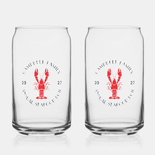 Vaso Con Forma De Lata Asado de Reunión Familiar Hervido de Mariscos Pers
