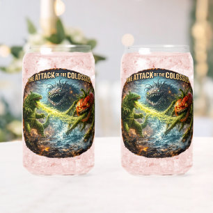 Vaso Con Forma De Lata Ataque mashup del vidrio esmerilado Coloso