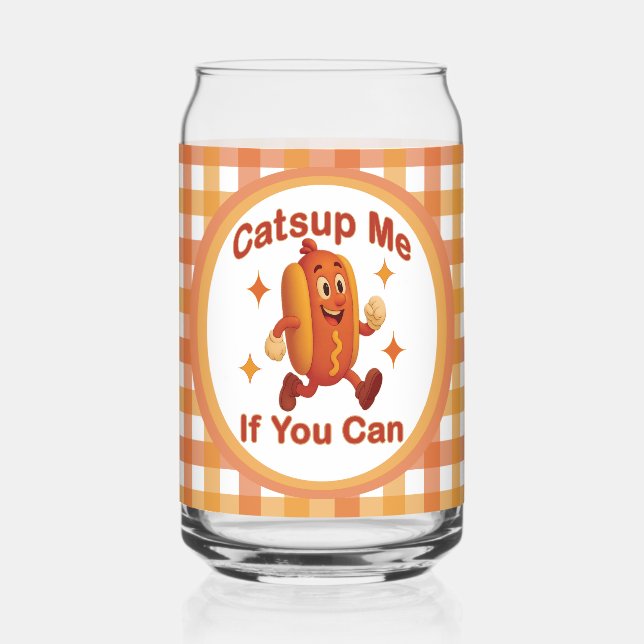 Vaso Con Forma De Lata Atrápenme Si Puedes Comer Perro Caliente - Ketchup (Anverso)