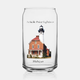 Vaso Con Forma De Lata Au Sable Point Lighthouse puede vidrio