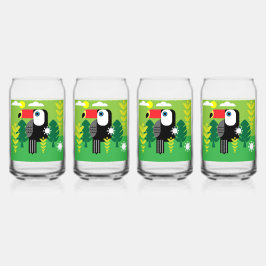 Vaso Con Forma De Lata Ave Tropical Turca