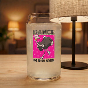 Vaso Con Forma De Lata Avestruz de dibujos animados divertida bailando co