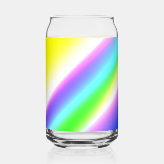 Vaso Con Forma De Lata Azul arcoiris de textura abstracta patrón arte t (Anverso)