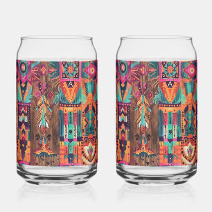 Vaso Con Forma De Lata Azul mesmérico "Legado del Imperio del Sol" Glass