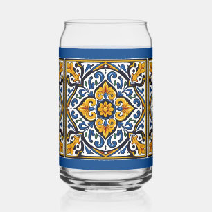 Vaso Con Forma De Lata Azulejo Español de Talavera