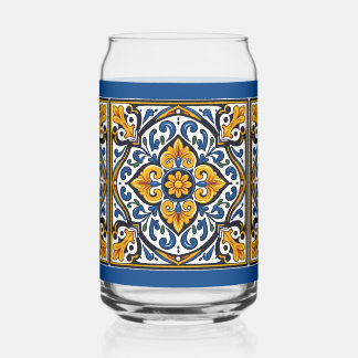 Vaso Con Forma De Lata Azulejo Español de Talavera