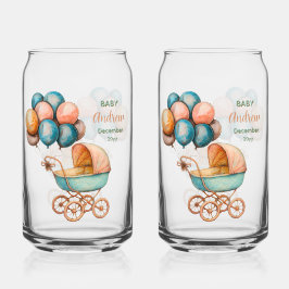 Vaso Con Forma De Lata Baby Carriage Soda Glass