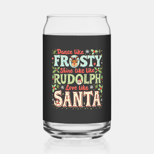 Vaso Con Forma De Lata Baila como Frosty Brilla como Rudolph Ama