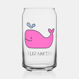 Vaso Con Forma De Lata Ballena rosada preferida personalizada