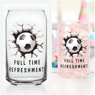 Vaso Con Forma De Lata Balón de fútbol moderno divertido y personalizado