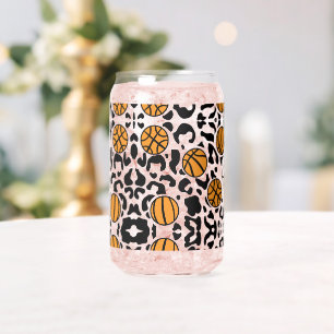 Vaso Con Forma De Lata Baloncesto Leopard Print
