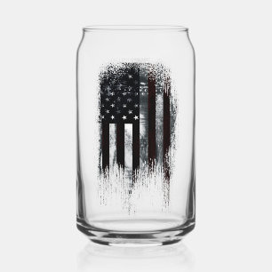 Vaso Con Forma De Lata Bandera Americana Industrial Vintage