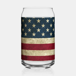 Vaso Con Forma De Lata Bandera americana puede enlutar un solo o conjunto