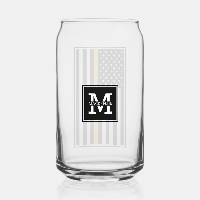 Vaso Con Forma De Lata Bandera de distribuidor 911 personalizada Línea de (Reverso )