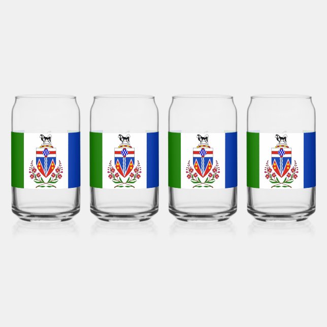 Vaso Con Forma De Lata Bandera de Yukón (Reverso)