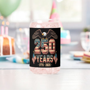 Vaso Con Forma De Lata Bandera del 250 aniversario USA 250 años EEUU