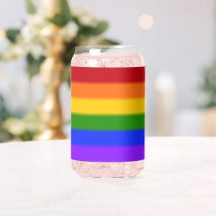 Vaso Con Forma De Lata Bandera del orgullo gay arcoiris caído