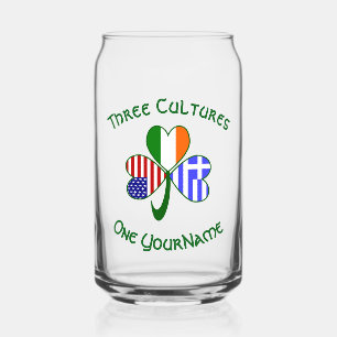 Vaso Con Forma De Lata Bandera del Trébol Griego
