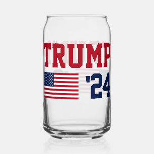 Vaso Con Forma De Lata Bandera estadounidense Donald Trump 2024