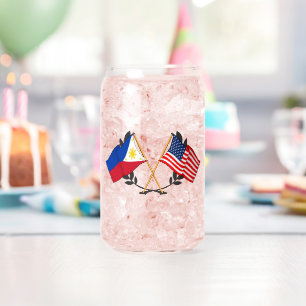 Vaso Con Forma De Lata Bandera Estadounidense Filipina Patrimonio Filipin