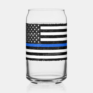 Vaso Con Forma De Lata Bandera estadounidense poco agresiva en la línea a