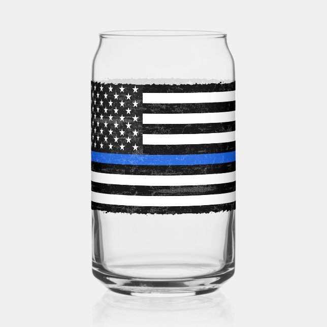 Vaso Con Forma De Lata Bandera estadounidense poco agresiva en la línea a (Anverso)