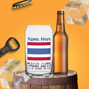 Vaso Con Forma De Lata Bandera tailandesa personalizada azul de Tailandia