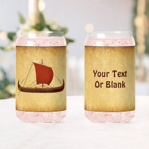 Vaso Con Forma De Lata Barco de Viaje de Navegación Roja II