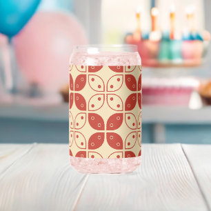 Vaso Con Forma De Lata Batik Kawung, patrón indonesio, javanés, etnia