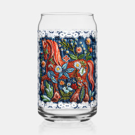 Vaso Con Forma De Lata Beautiful Embroidered Horse