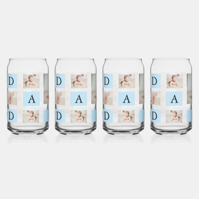 Vaso Con Forma De Lata Bebé y DAD personalizados (Anverso)