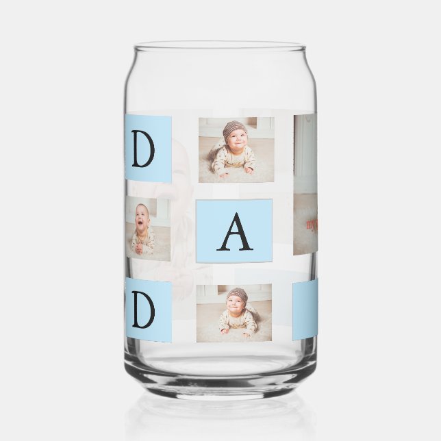 Vaso Con Forma De Lata Bebé y DAD personalizados (Anverso)